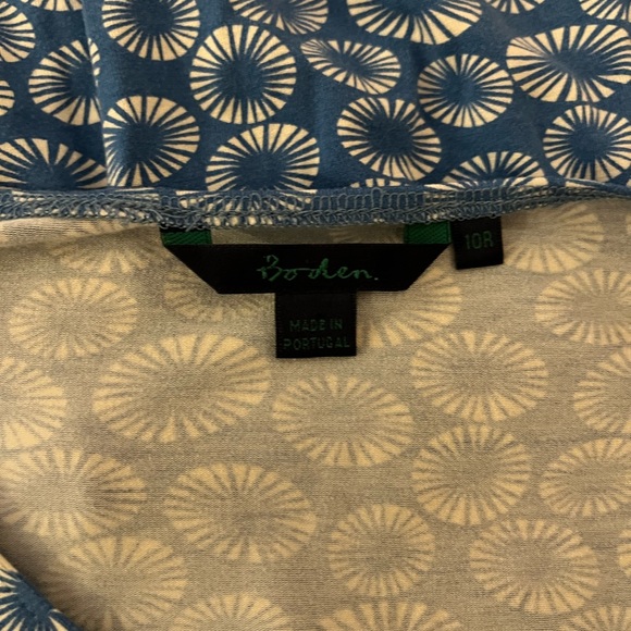 Boden Blue Floral Long Sleeve Dress women’s size 10R - Picture 3 of 3